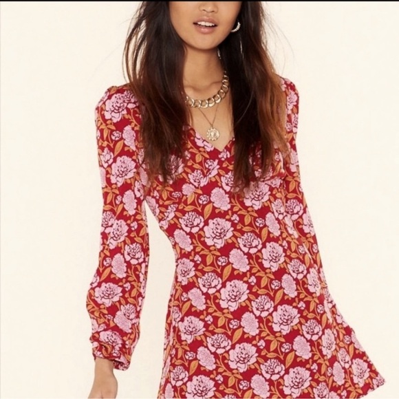Nasty Gal Groove is in the Heart Floral Mini Dress D10 - Picture 3 of 8